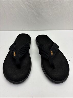 Teva  Black Flip Sandals with Orange Logo, SZ 9 women’s, box 41